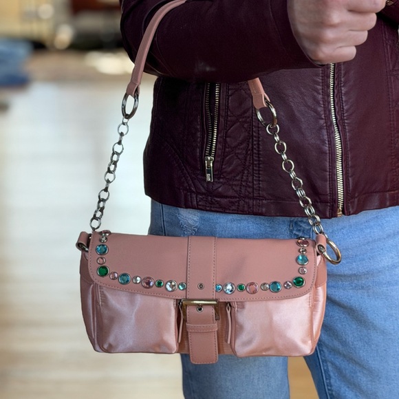 Sondra Roberts NY Pink Rhinestone Clutch- NWOT - Picture 12 of 16